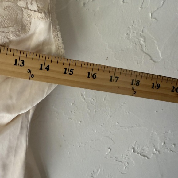 Vintage Womens Camisole Medium Satin Lace Floral Trim Rose Detail 80s Lingerie - Picture 6 of 7